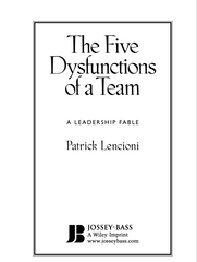 The Five Dysfunctions of a Team - Patrick Lencioni