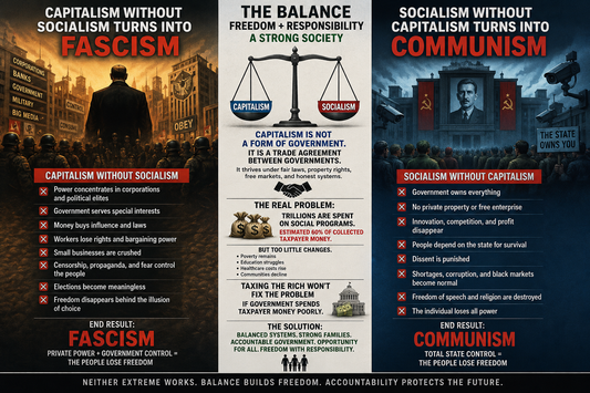 Capitalism Without Socialism Becomes Fascism. Socialism Without Capitalism Becomes Communism